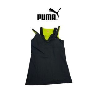 Puma Black & Yellow Athletic Top. Sz S